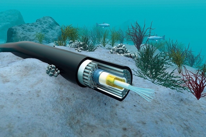 Schéma d'un câble sous-marin
